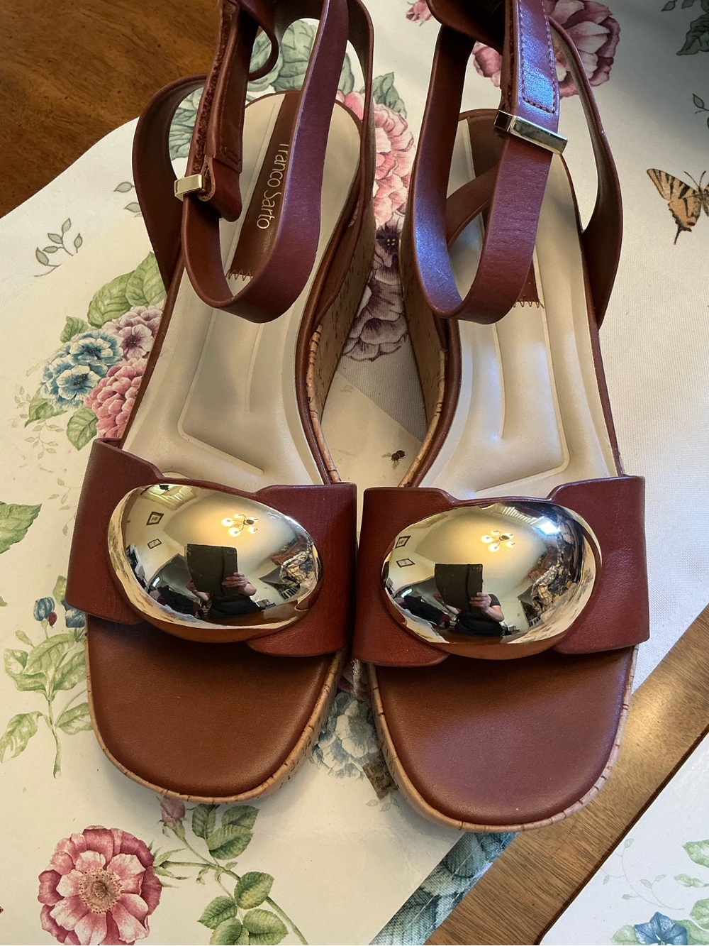 Taysha Ankle Strap Platform Wedge Sandal by Franco Sarto Size 10